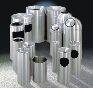 Glaro's Diversified Collections of All Metal Waste Receptacles